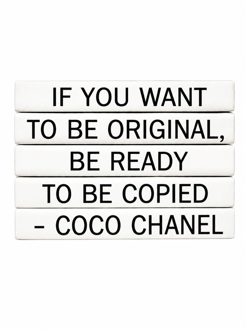 Coco Chanel Quote Decorative Book Stack E Lawrence Series